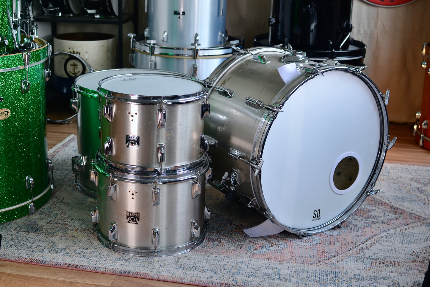 Tama Vintage Imperialstar 4-piece Drum Kit in M-53 Metallic White - 1982