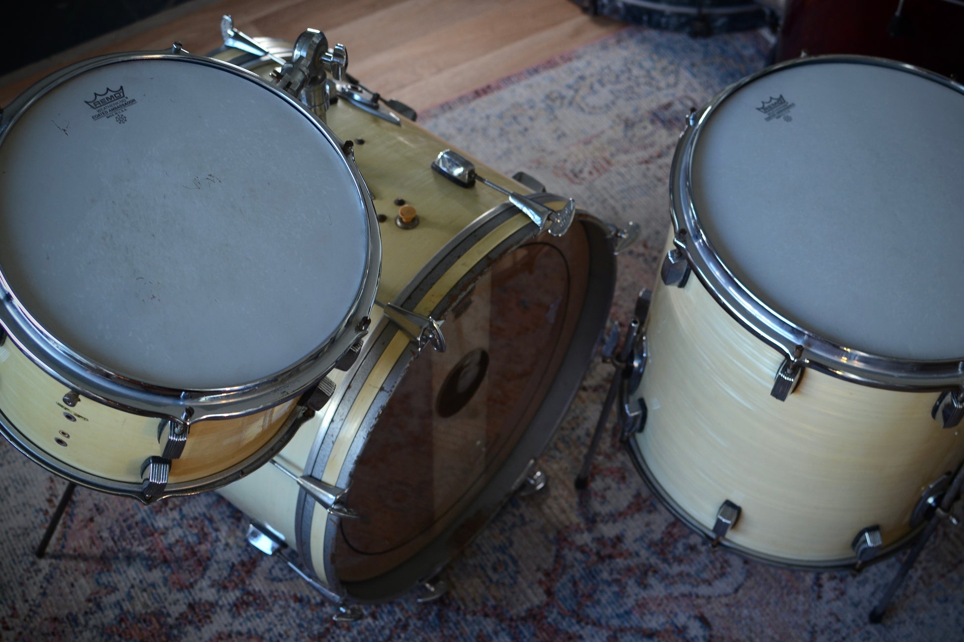 Trixon '0/200' Luxus Vintage Drum Kit in White Silk Pearl 13/16/20" - 1960s