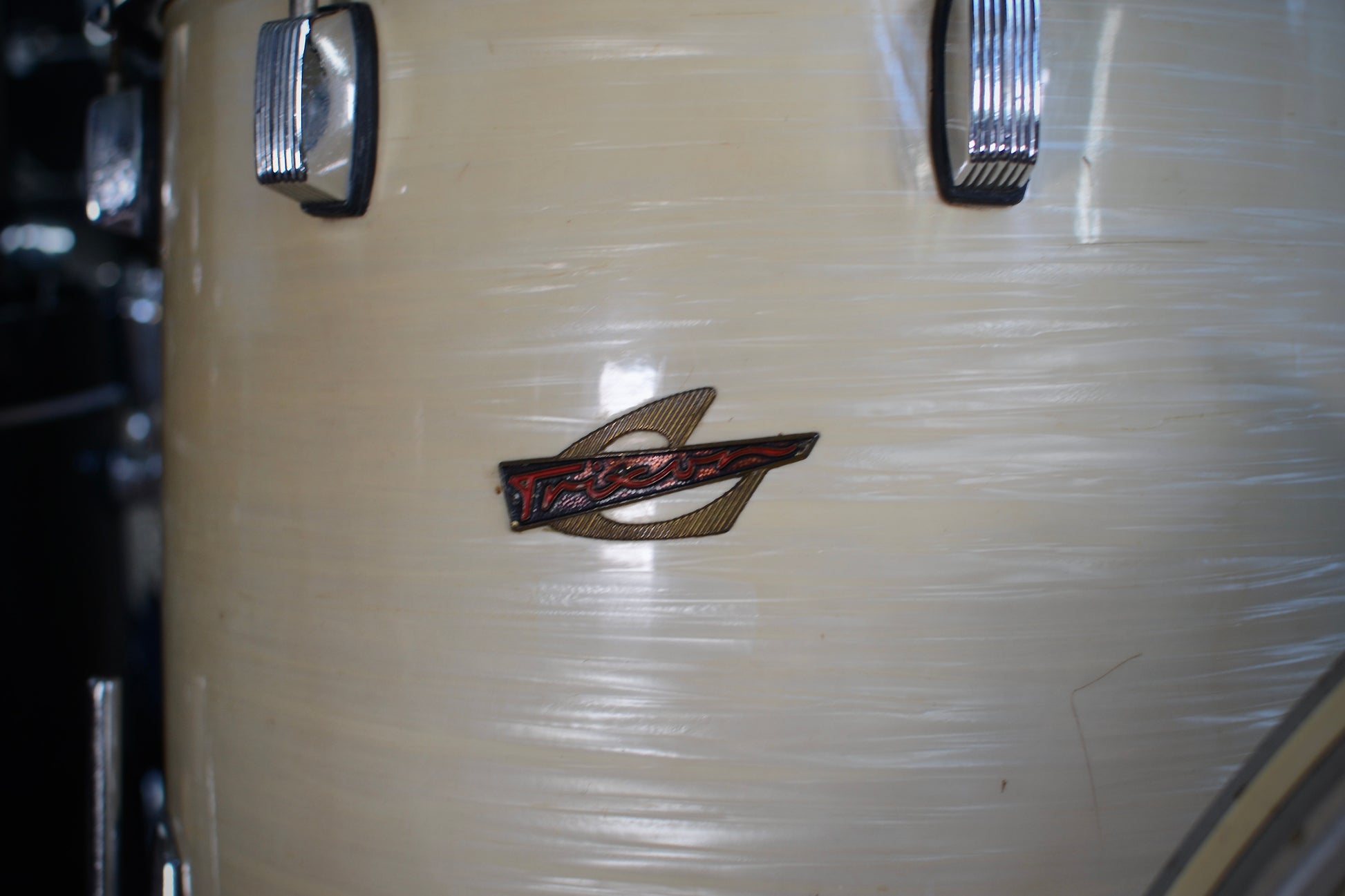 Trixon '0/200' Luxus Vintage Drum Kit in White Silk Pearl 13/16/20" - 1960s