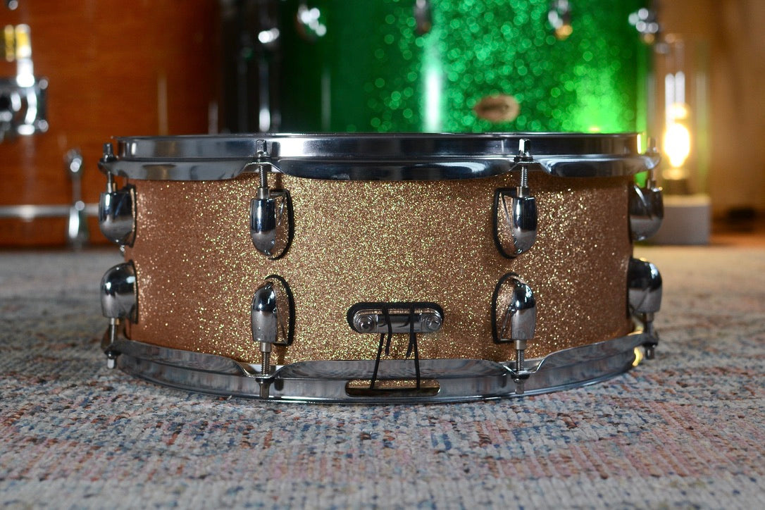 HD Custom 14x5.5" Snare Drum in Champagne Sparkle Vinyl Finish