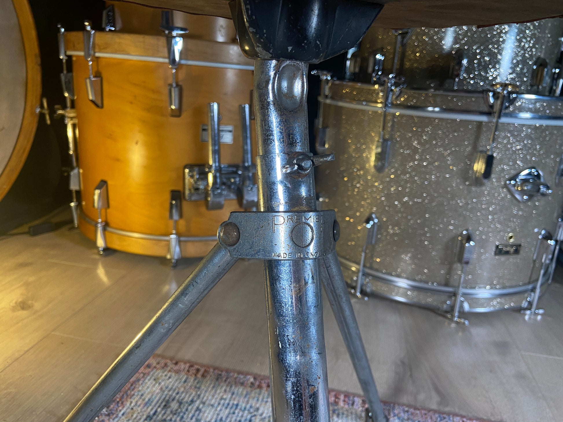 Premier Vintage '246' De Luxe Drum Throne in Red - 1960s