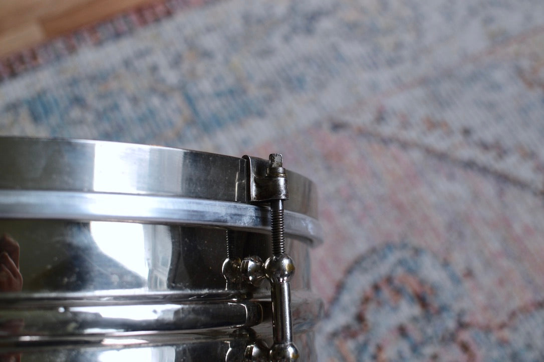 Wilson Brothers 14x4" 'Three Way' RARE Vintage Snare Drum Nickel over Brass & Wood - 1920s
