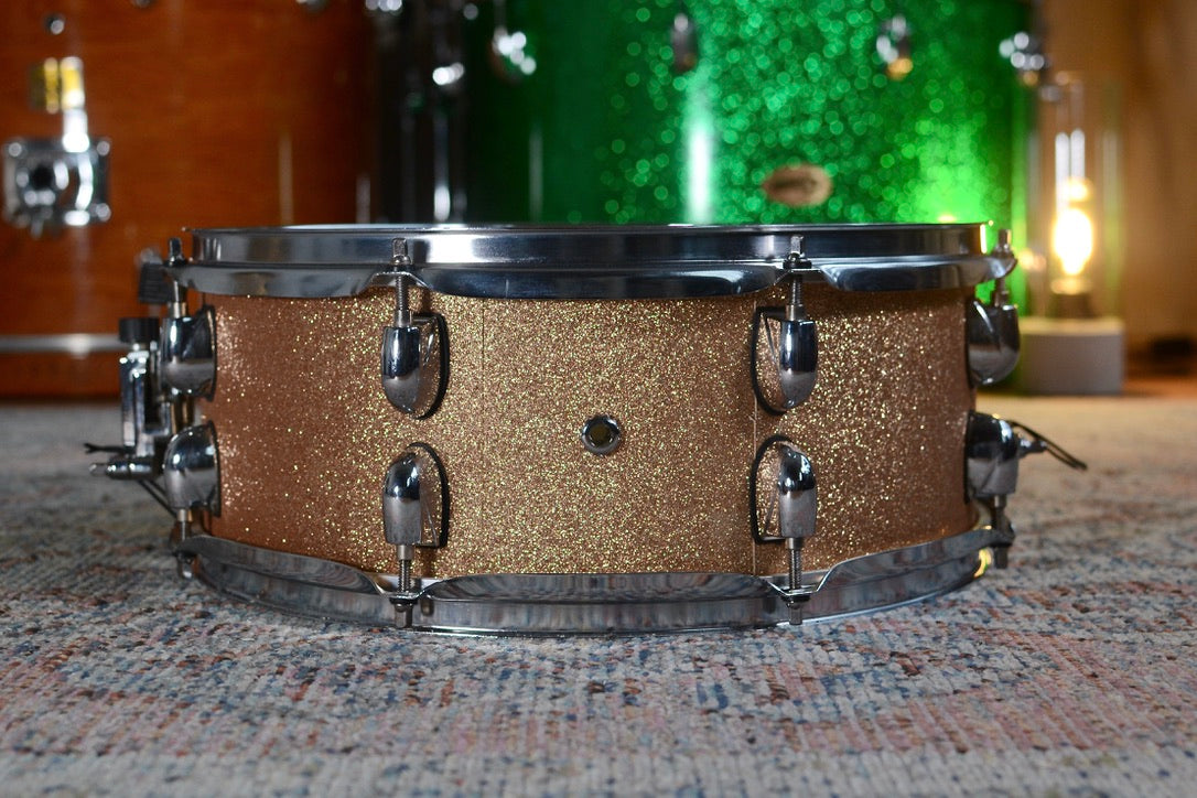 HD Custom 14x5.5" Snare Drum in Champagne Sparkle Vinyl Finish