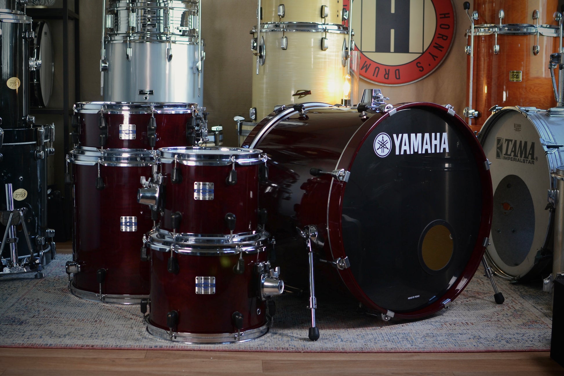Yamaha Stage Custom Advantage Nouveau 5-Piece Drum Kit in Cranberry Red