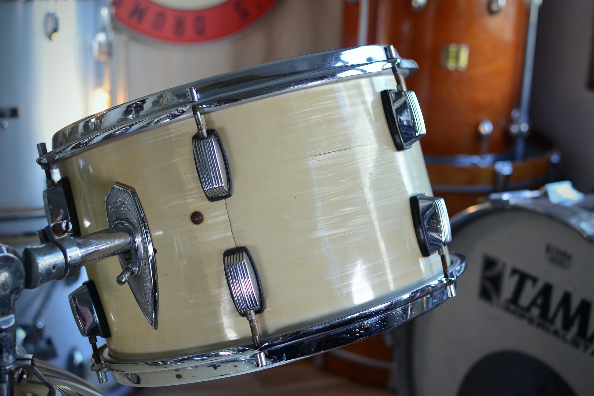 Trixon '0/200' Luxus Vintage Drum Kit in White Silk Pearl 13/16/20" - 1960s