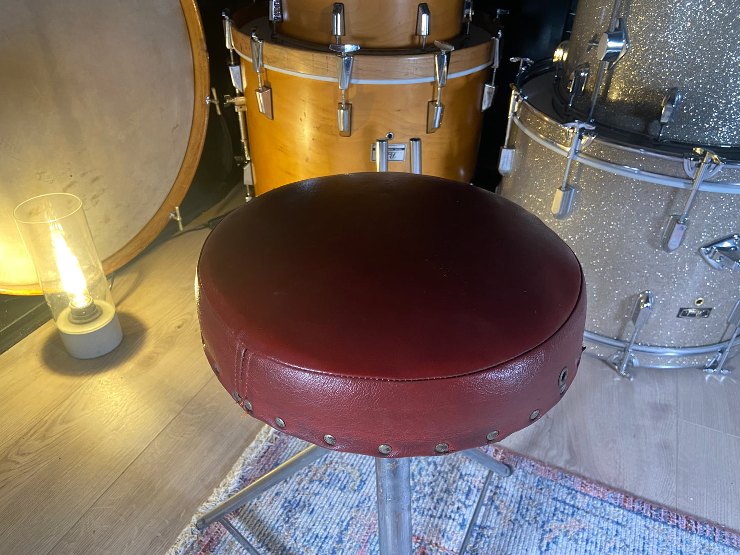 Premier Vintage '246' De Luxe Drum Throne in Red - 1960s