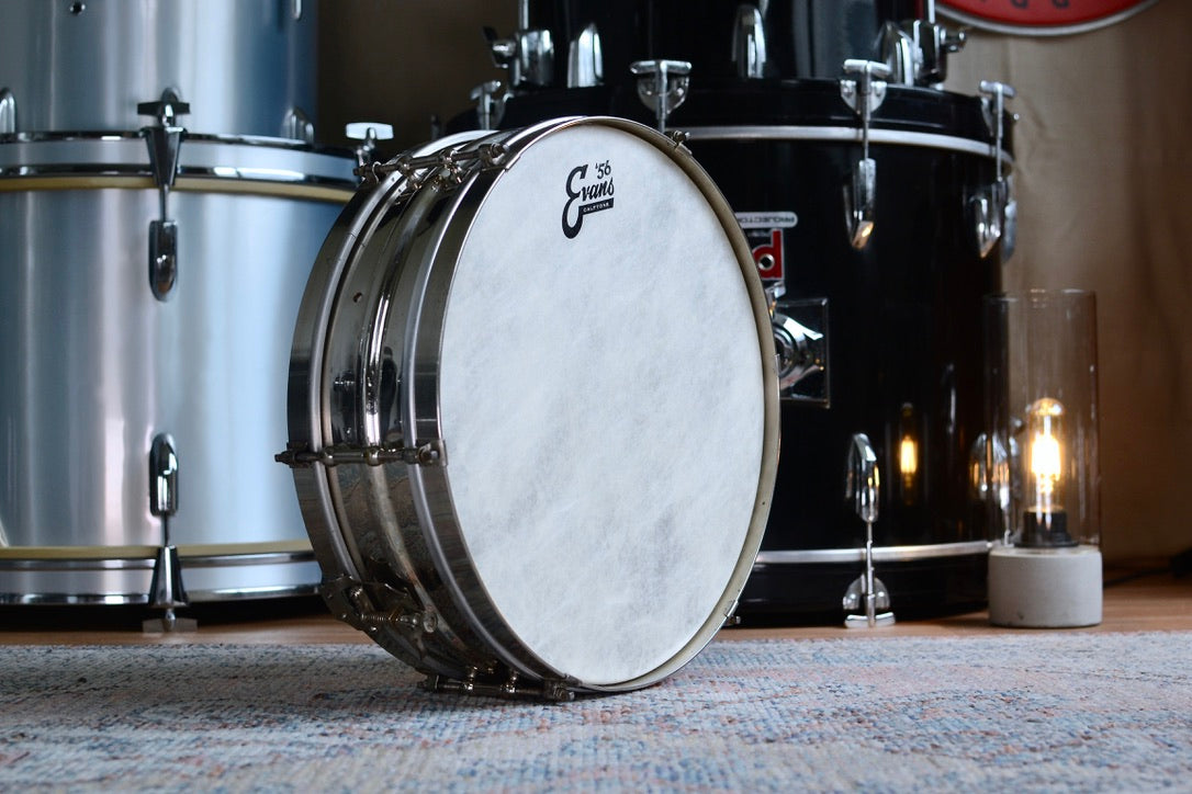 Wilson Brothers 14x4" 'Three Way' RARE Vintage Snare Drum Nickel over Brass & Wood - 1920s