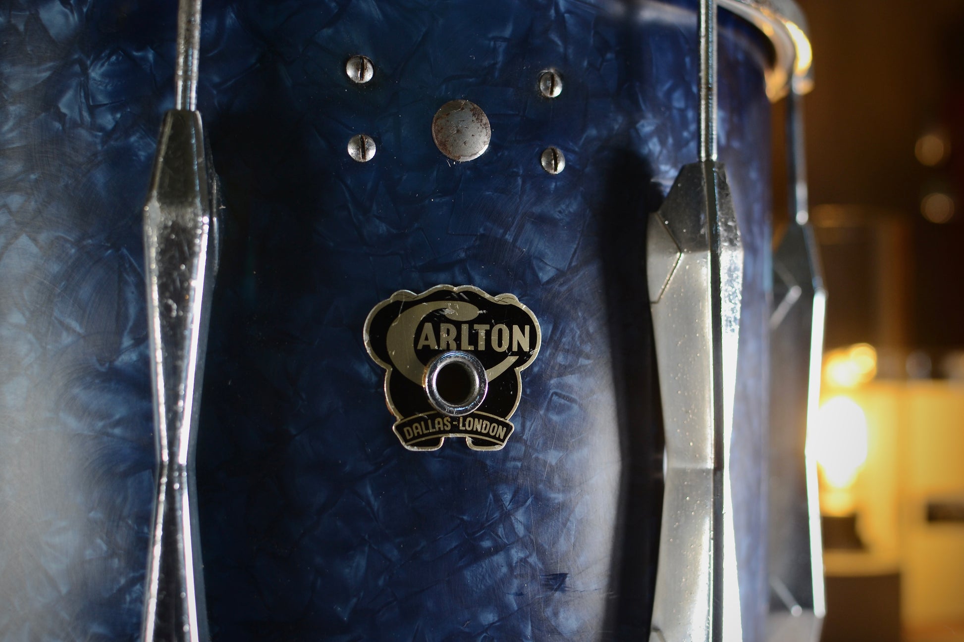 Carlton '1005' Symphony Model Vintage 14x10” Snare Drum in Blue Pearl - 1959