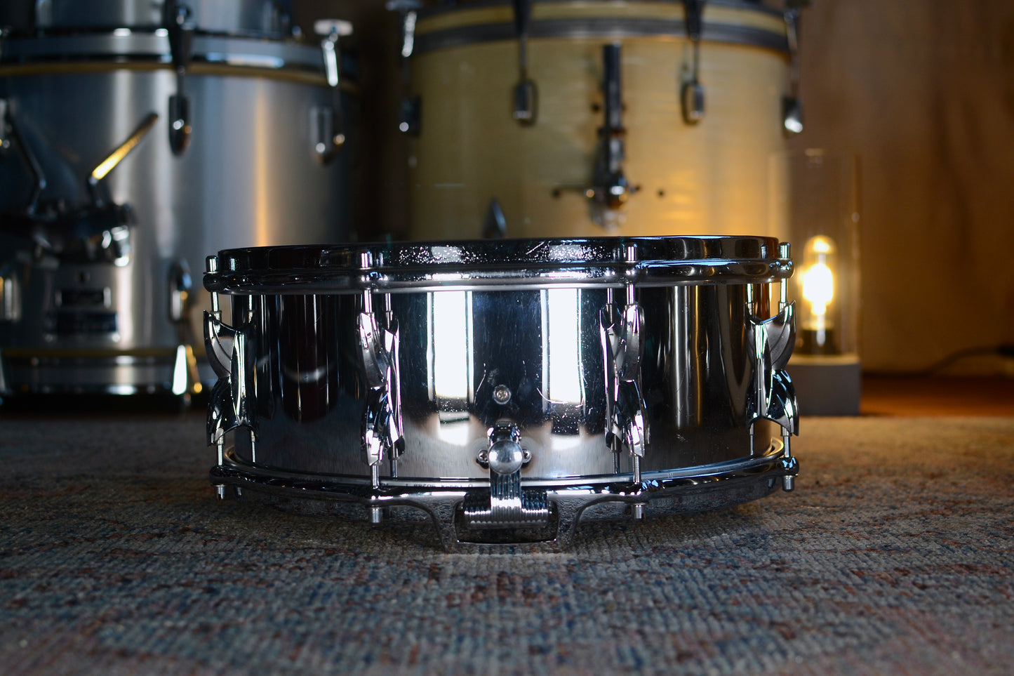 Premier ‘Royal Ace’ 14x5.5" Vintage Chrome Over Brass Snare Drum - Late 1960s
