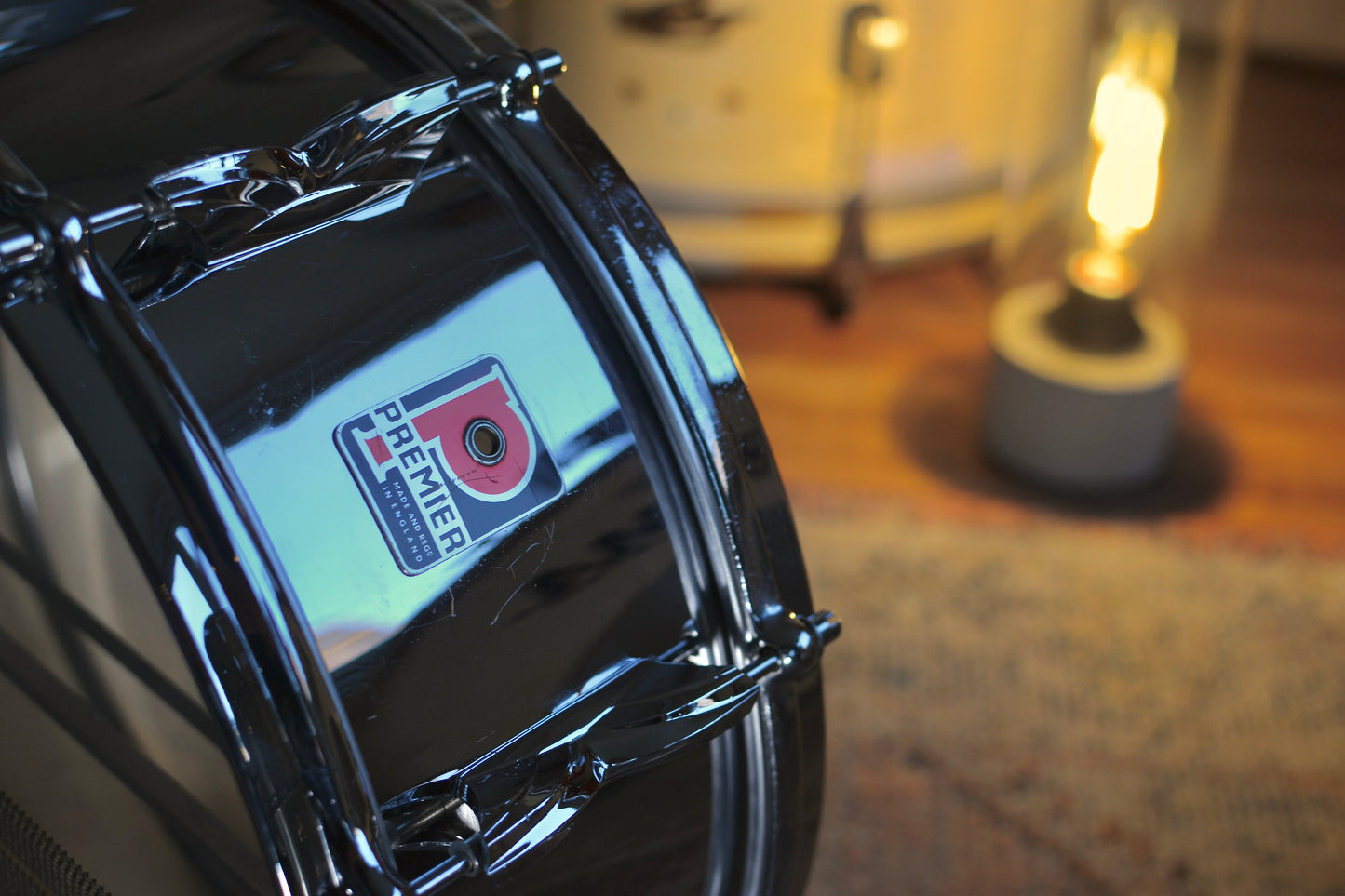Premier ‘Royal Ace’ 14x5.5" Vintage Chrome Over Brass Snare Drum - Late 1960s