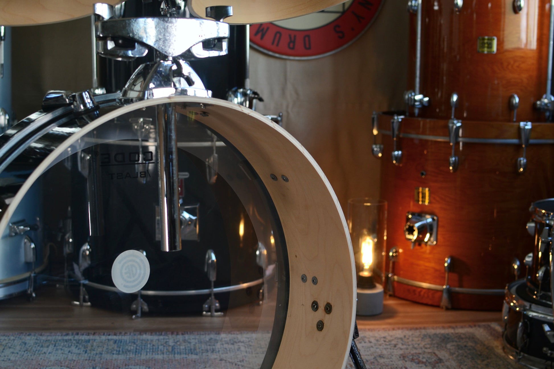 HD Custom 'Chop Kit' 4-piece Compact Drum Kit in Black Lacquer