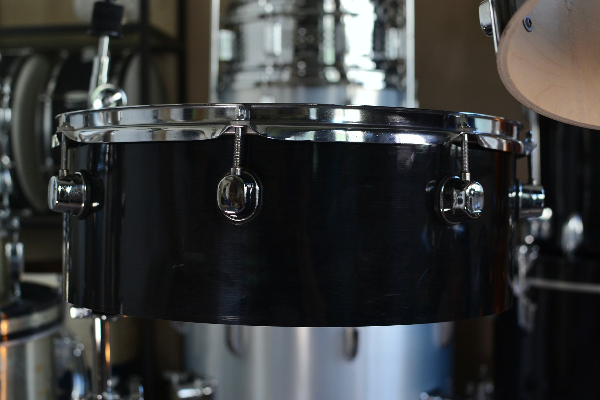 HD Custom 'Chop Kit' 4-piece Compact Drum Kit in Black Lacquer
