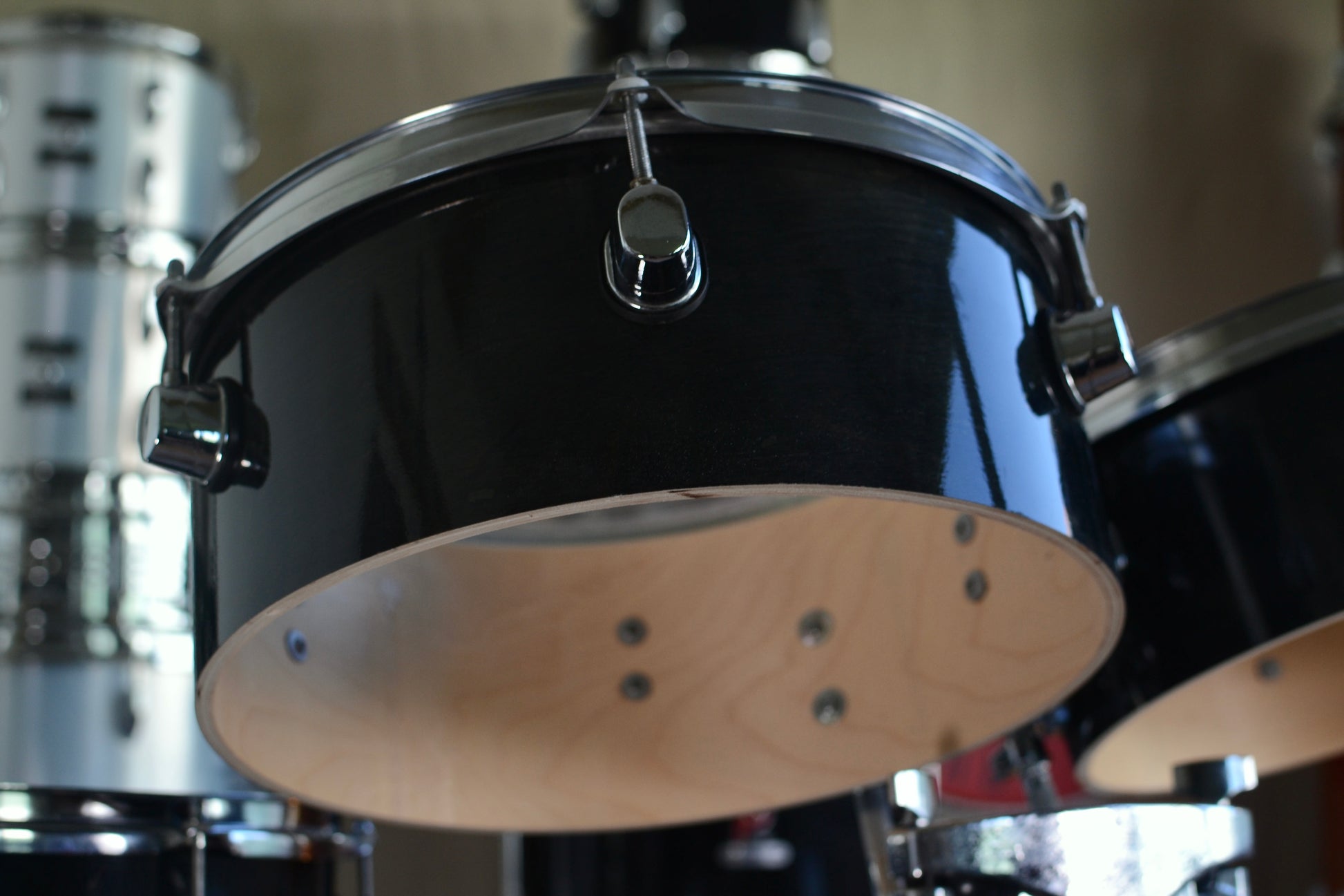 HD Custom 'Chop Kit' 4-piece Compact Drum Kit in Black Lacquer