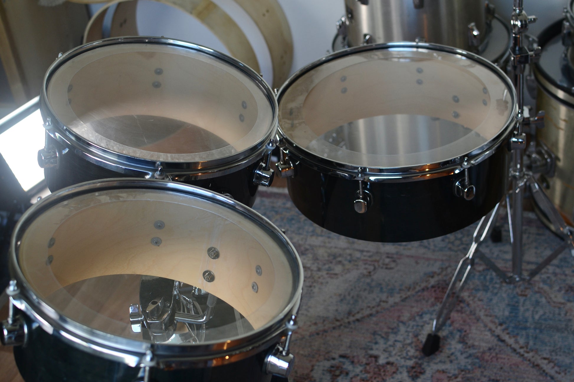 HD Custom 'Chop Kit' 4-piece Compact Drum Kit in Black Lacquer