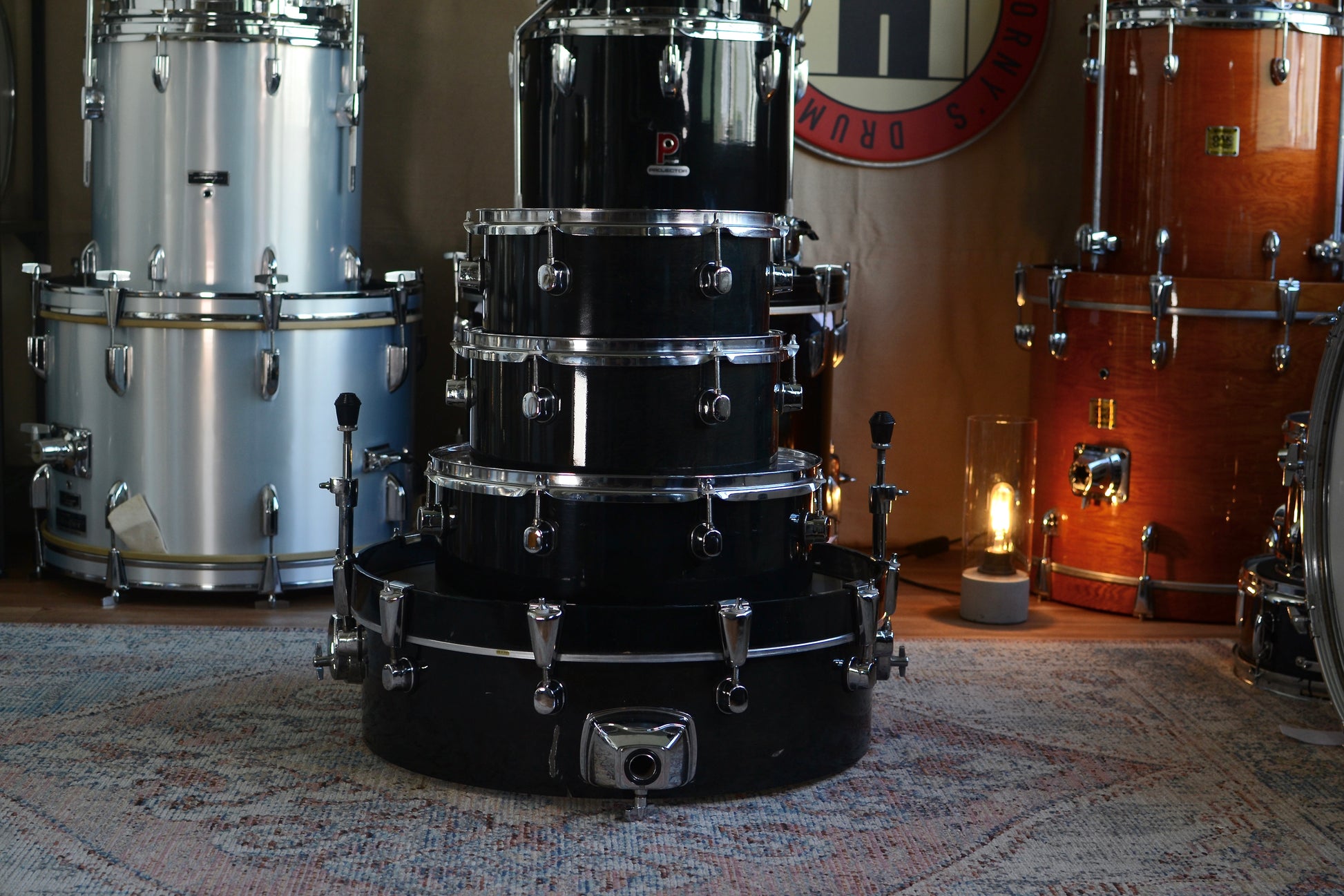 HD Custom 'Chop Kit' 4-piece Compact Drum Kit in Black Lacquer