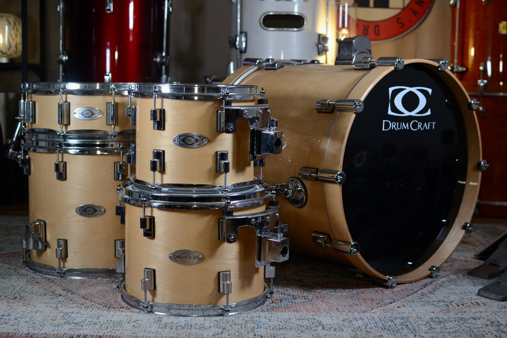 DrumCraft Series 6 Birch Drum Kit in Natural Gloss - 10/12/14/20/14SD