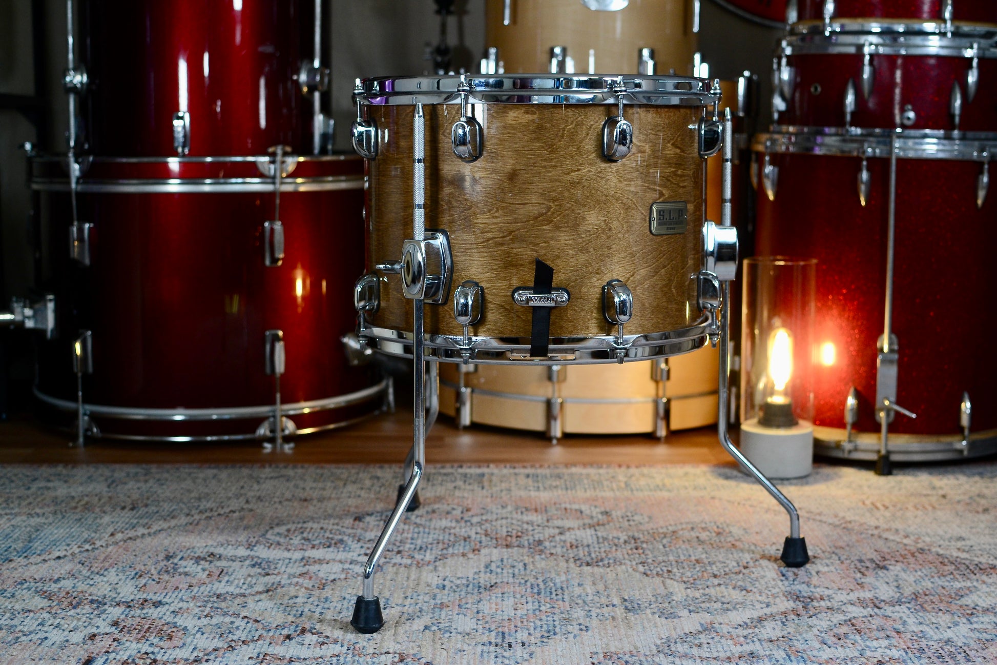 Tama S.L.P. ‘Duo Snare’ 14x10” Snare Drum with Legs - Transparent Mocha