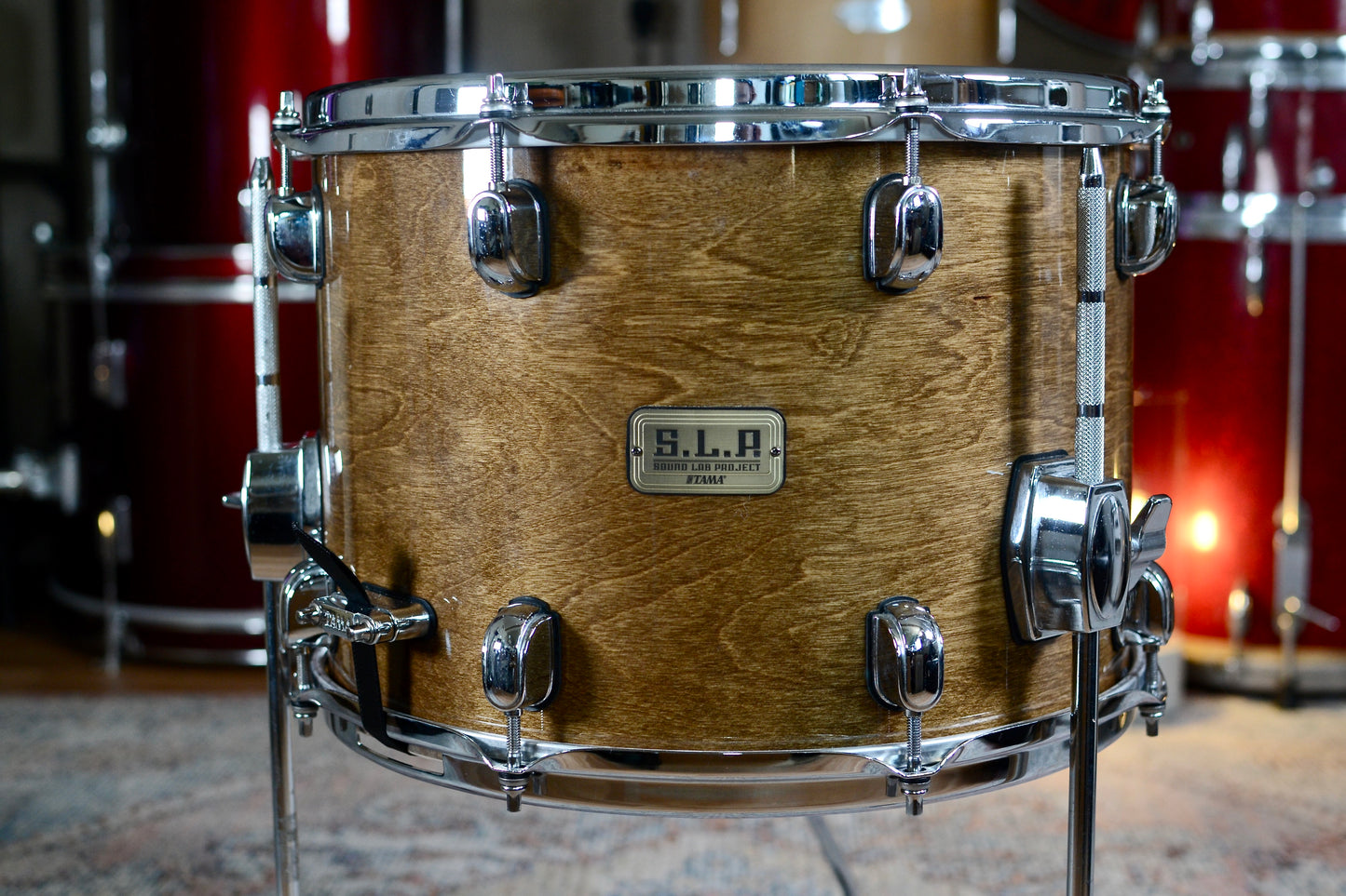 Tama S.L.P. ‘Duo Snare’ 14x10” Snare Drum with Legs - Transparent Mocha