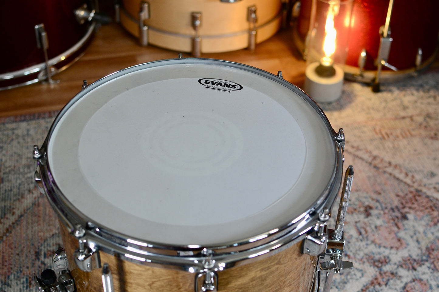 Tama S.L.P. ‘Duo Snare’ 14x10” Snare Drum with Legs - Transparent Mocha