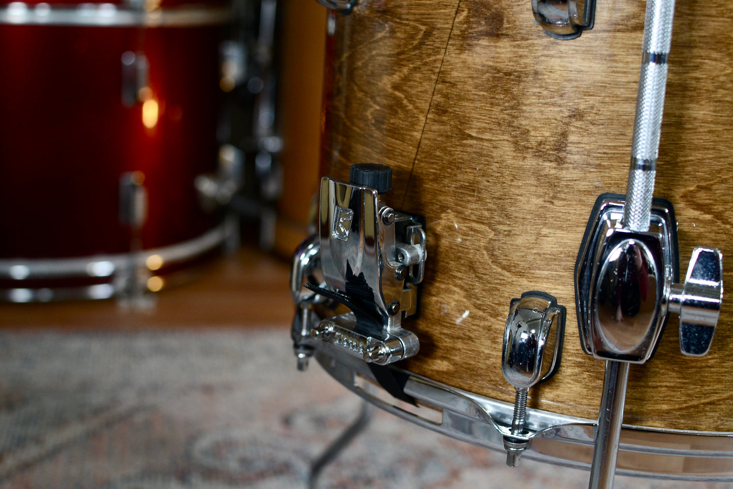 Tama S.L.P. ‘Duo Snare’ 14x10” Snare Drum with Legs - Transparent Mocha