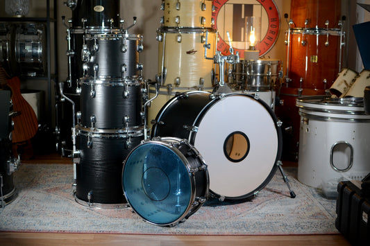 Sonix '924' Fusion Drum Kit in Black Wood Vinyl Finish - 10/12/14/20/14SD
