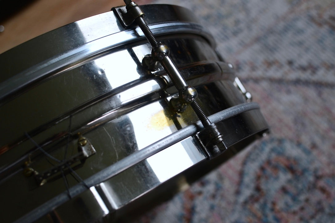 Wilson Brothers 14x4" 'Three Way' RARE Vintage Snare Drum Nickel over Brass & Wood - 1920s