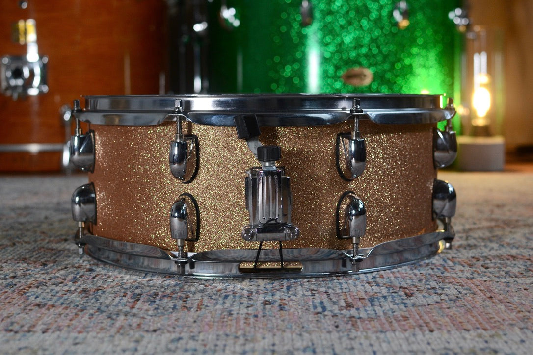 HD Custom 14x5.5" Snare Drum in Champagne Sparkle Vinyl Finish