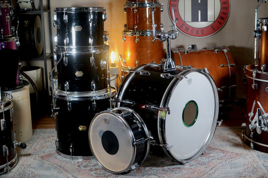 TRAK HRK 100/200 Series Drum Kit with 14" Snare Drum in Black - 12/13/16/22"