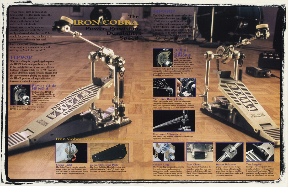 Tama Iron Cobra 1st Gen 'HP90P' Vintage Power Glide Bass Drum Pedal - 1994