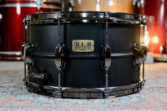 Tama S.L.P. ‘Big Black Steel’ 14x8” Snare Drum - Matte Black