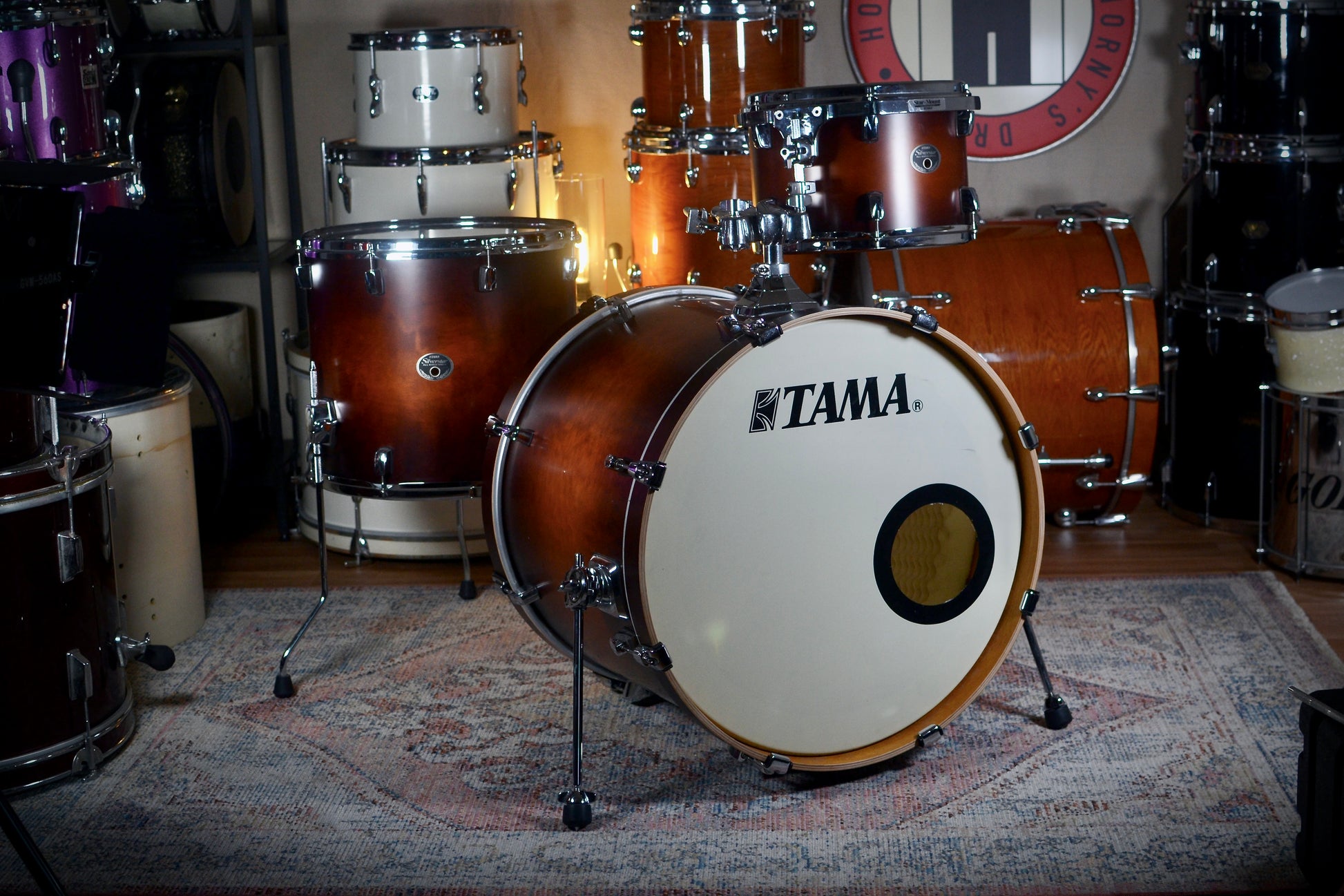 Tama Silverstar Drum Kit in Antique Brown Burst 12/16/22" - 2015