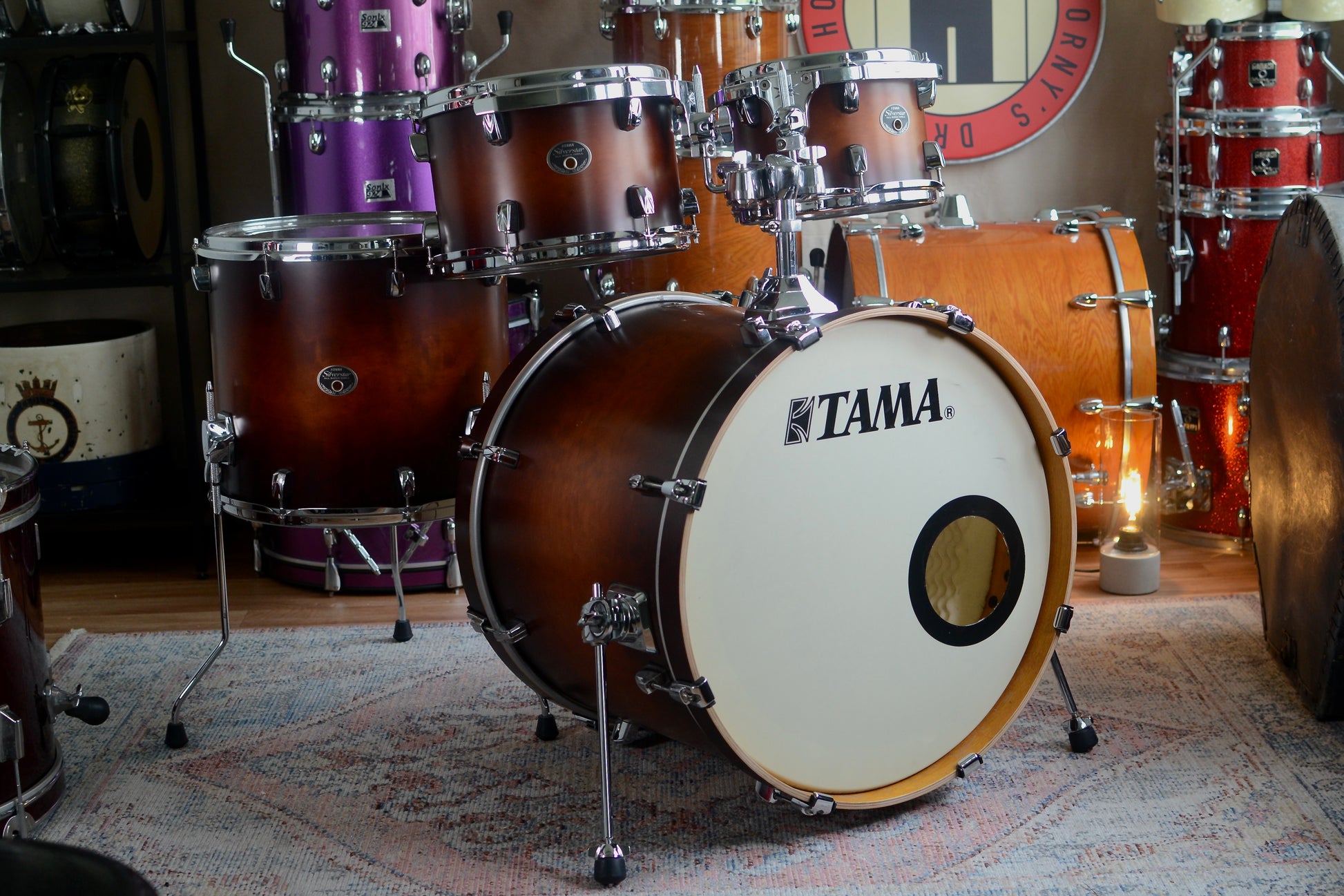 Tama Silverstar Drum Kit in Antique Brown Burst (VP52KS) - 2015