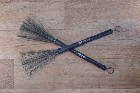 Vic Firth Heritage Brushes - Retractable - Steel Wire - Purple Handle