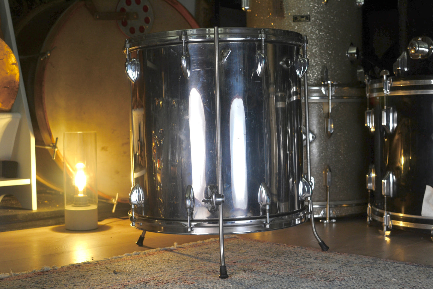 ASBA '505' 16x16" Stainless Steel Floor Tom - 1970s