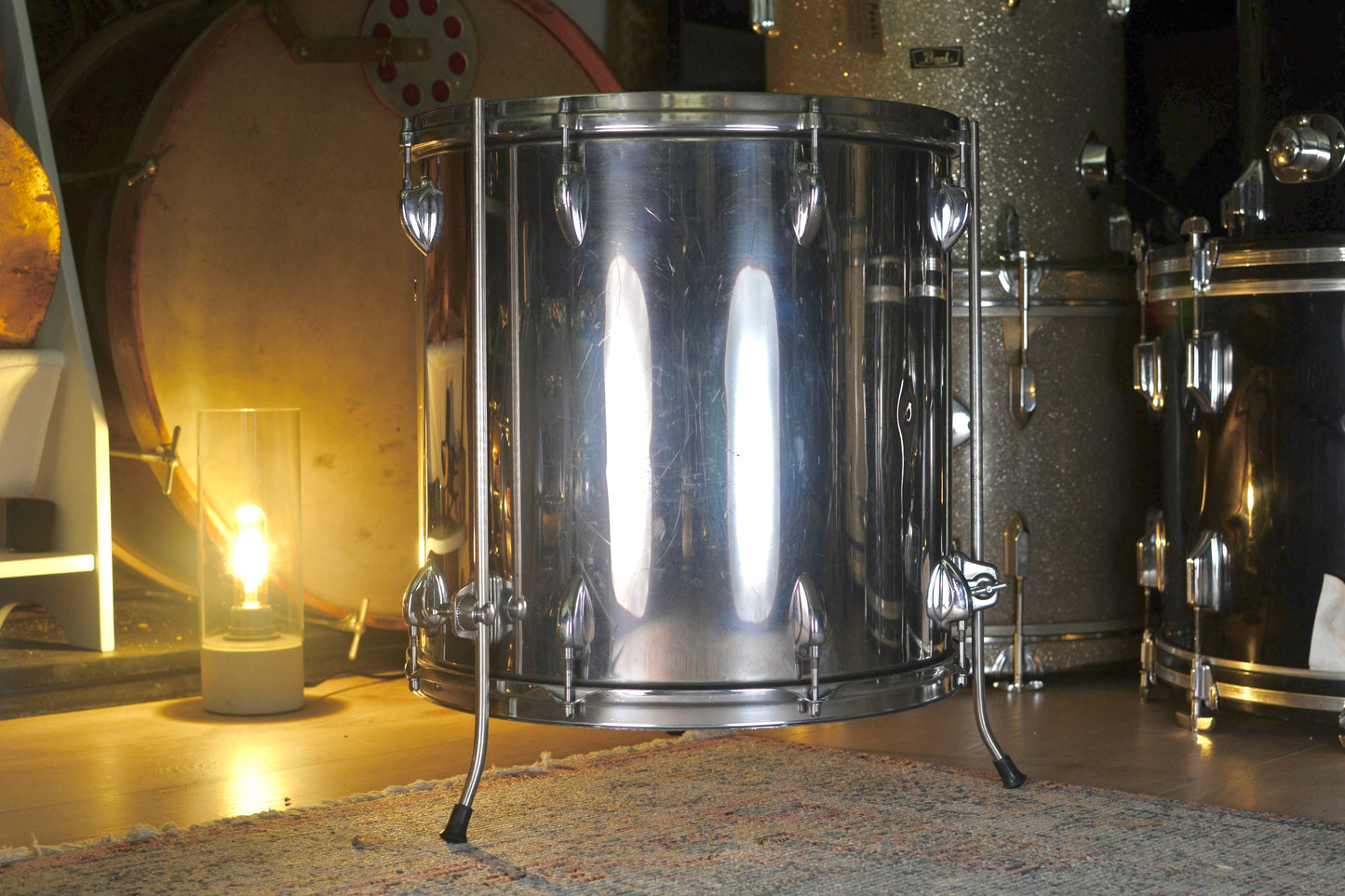 ASBA '505' 16x16" Stainless Steel Floor Tom - 1970s