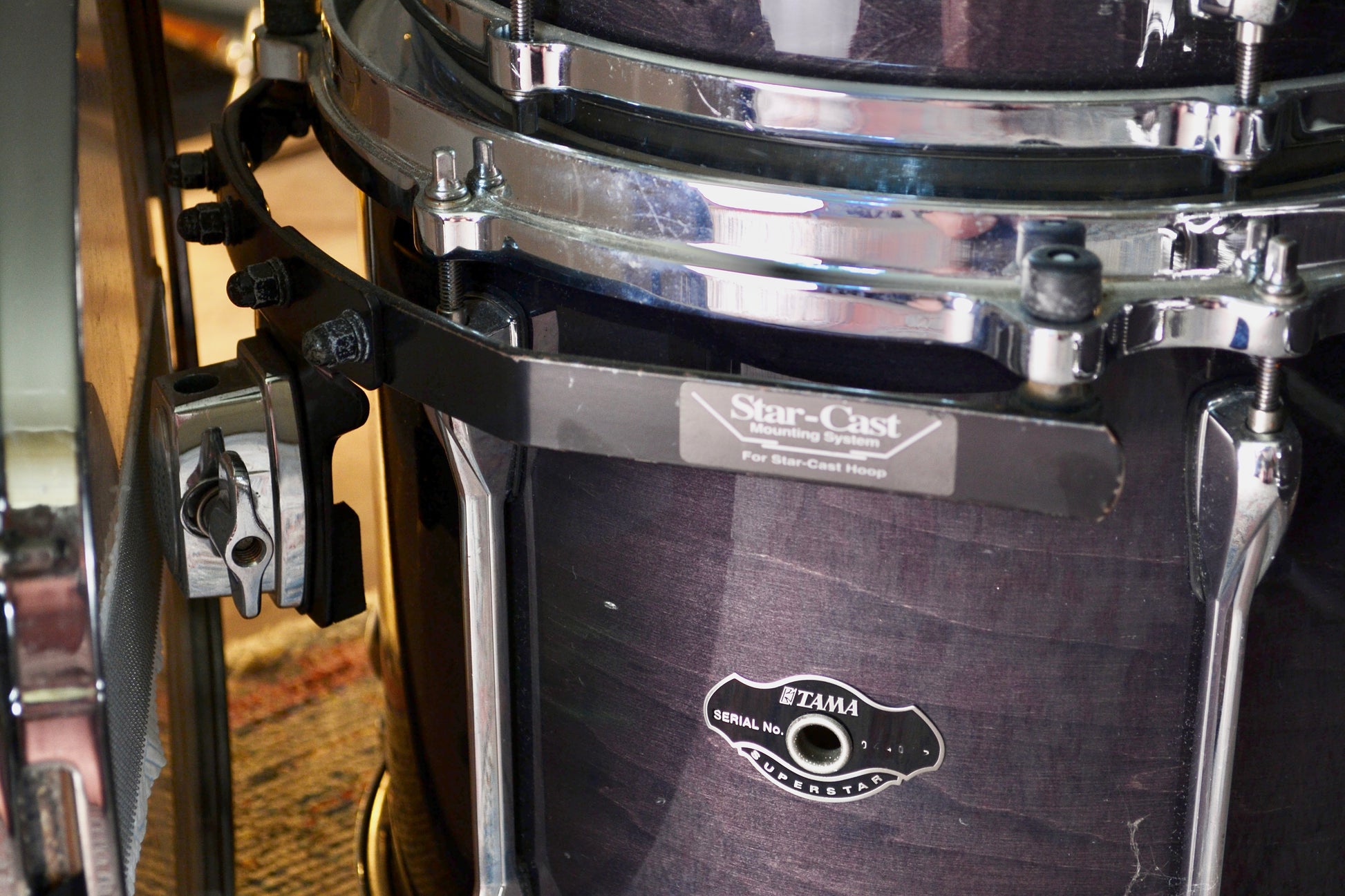 Tama 5-Piece Superstar Custom Drum Kit in Custom Charcoal Lacquer - 2007