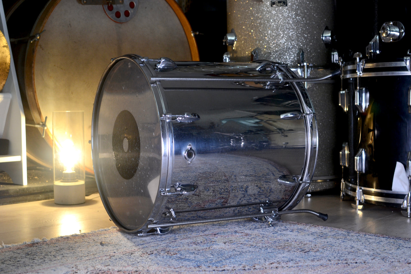 ASBA '505' 16x16" Stainless Steel Floor Tom - 1970s