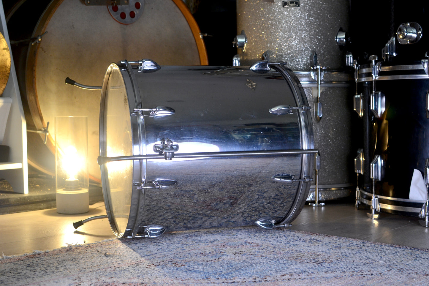 ASBA '505' 16x16" Stainless Steel Floor Tom - 1970s
