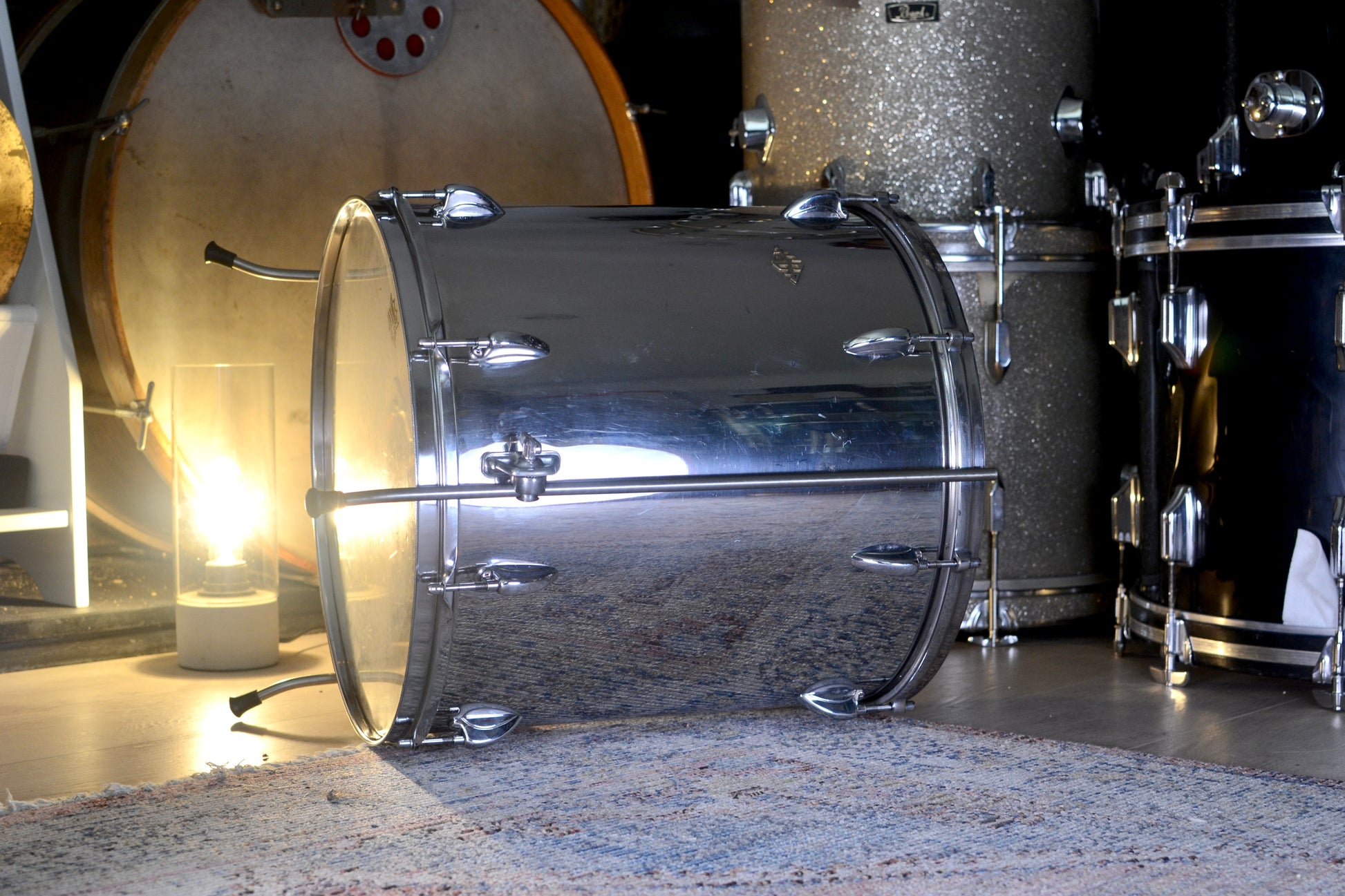 ASBA '505' 16x16" Stainless Steel Floor Tom - 1970s
