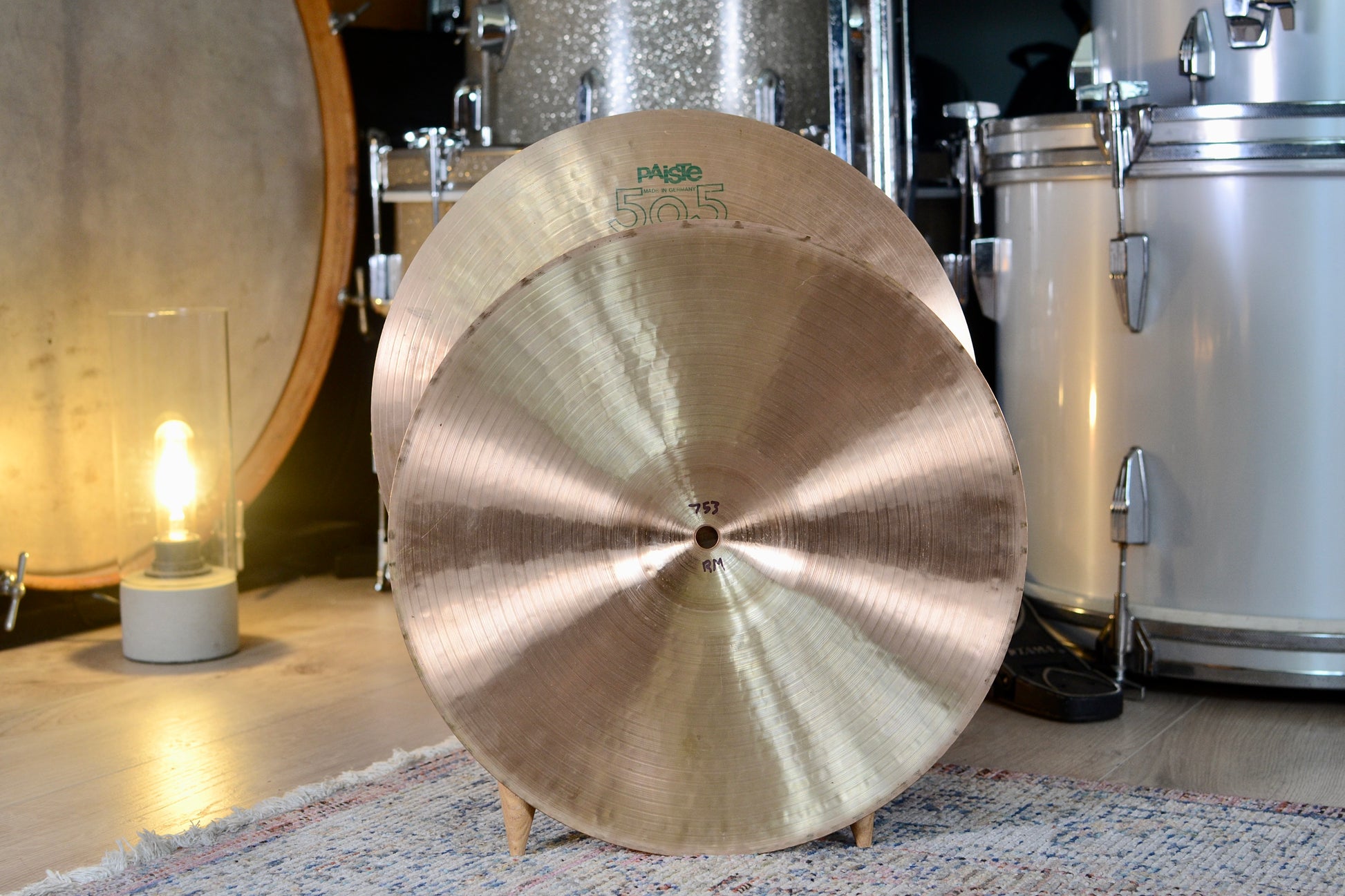 Paiste 505 14" Medium Hi-hat Cymbals 1982 - 753/1001g