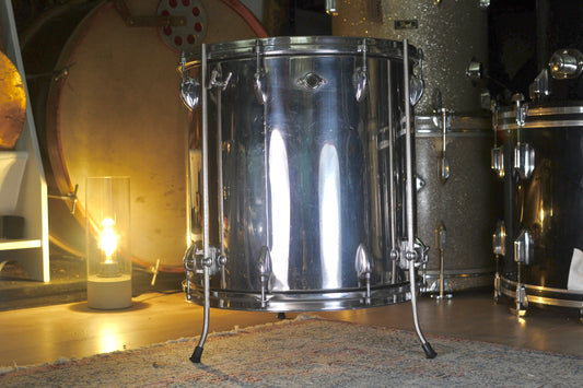 ASBA '505' 16x16" Stainless Steel Floor Tom - 1970s