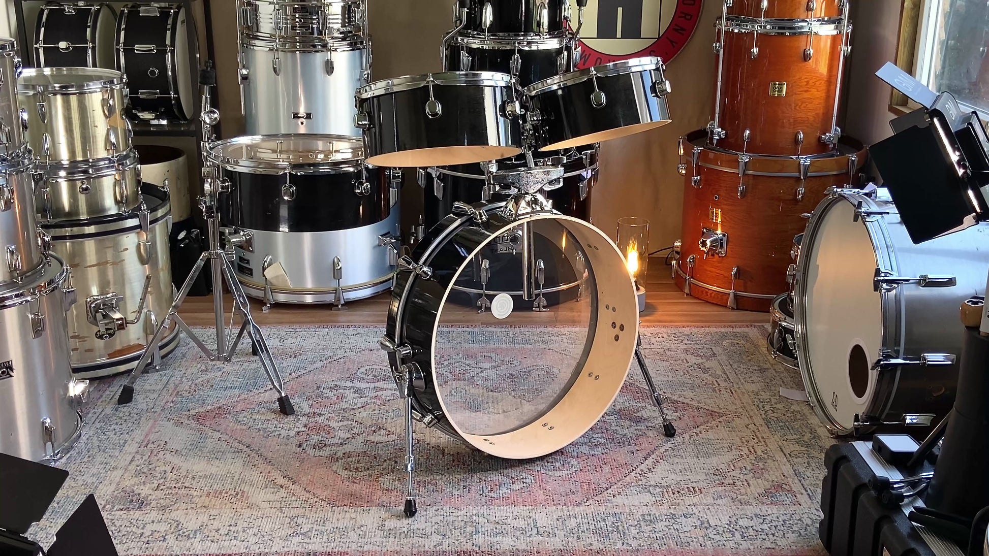 HD Custom 'Chop Kit' 4-piece Compact Drum Kit in Black Lacquer