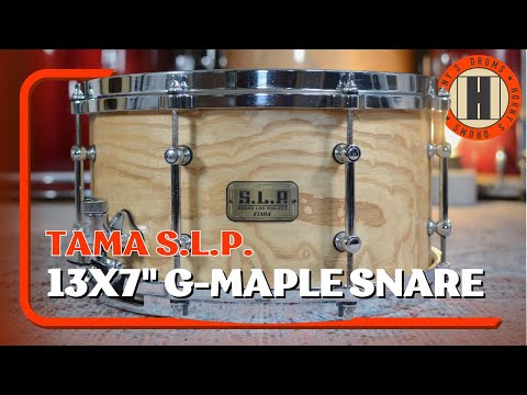 Tama S.L.P. 'LGM137' 13x7" G-Maple Snare Drum in Satin Tamo Ash