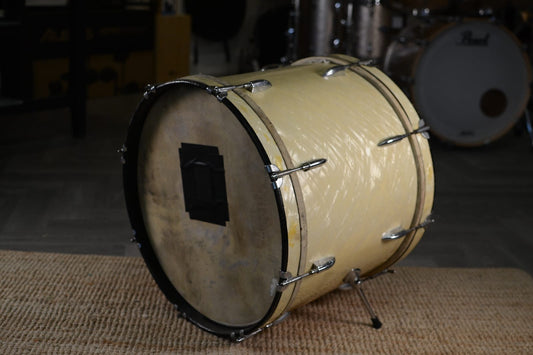 Ajax Deluxe 20x18" Bass Drum in White Pearl - 1950's