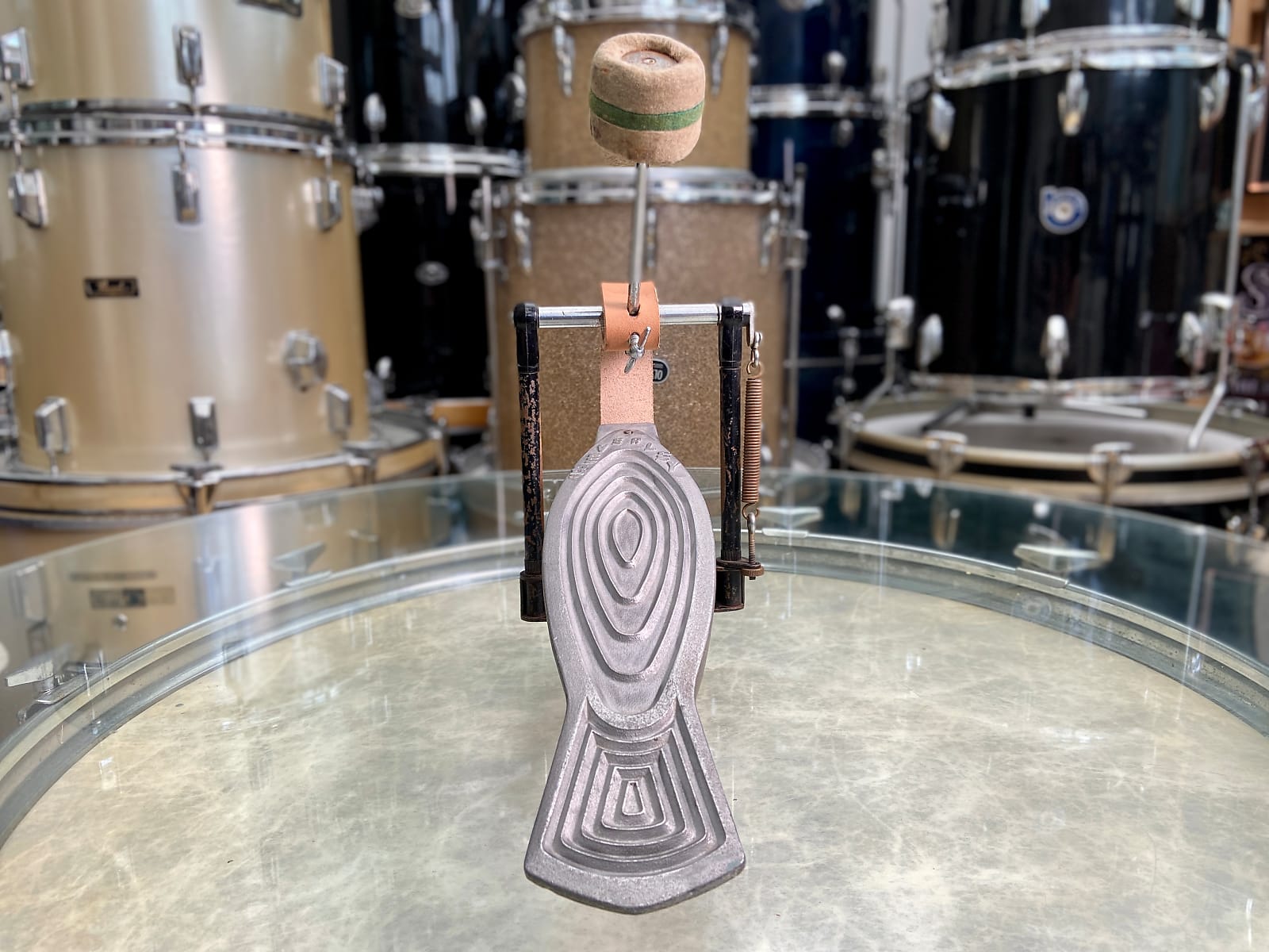 Beverley 'Black Night' Vintage Bass Drum Pedal - 1964