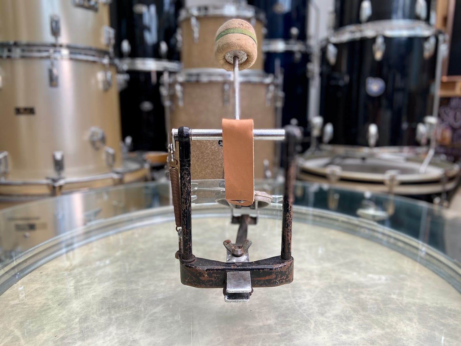 Beverley 'Black Night' Vintage Bass Drum Pedal - 1964