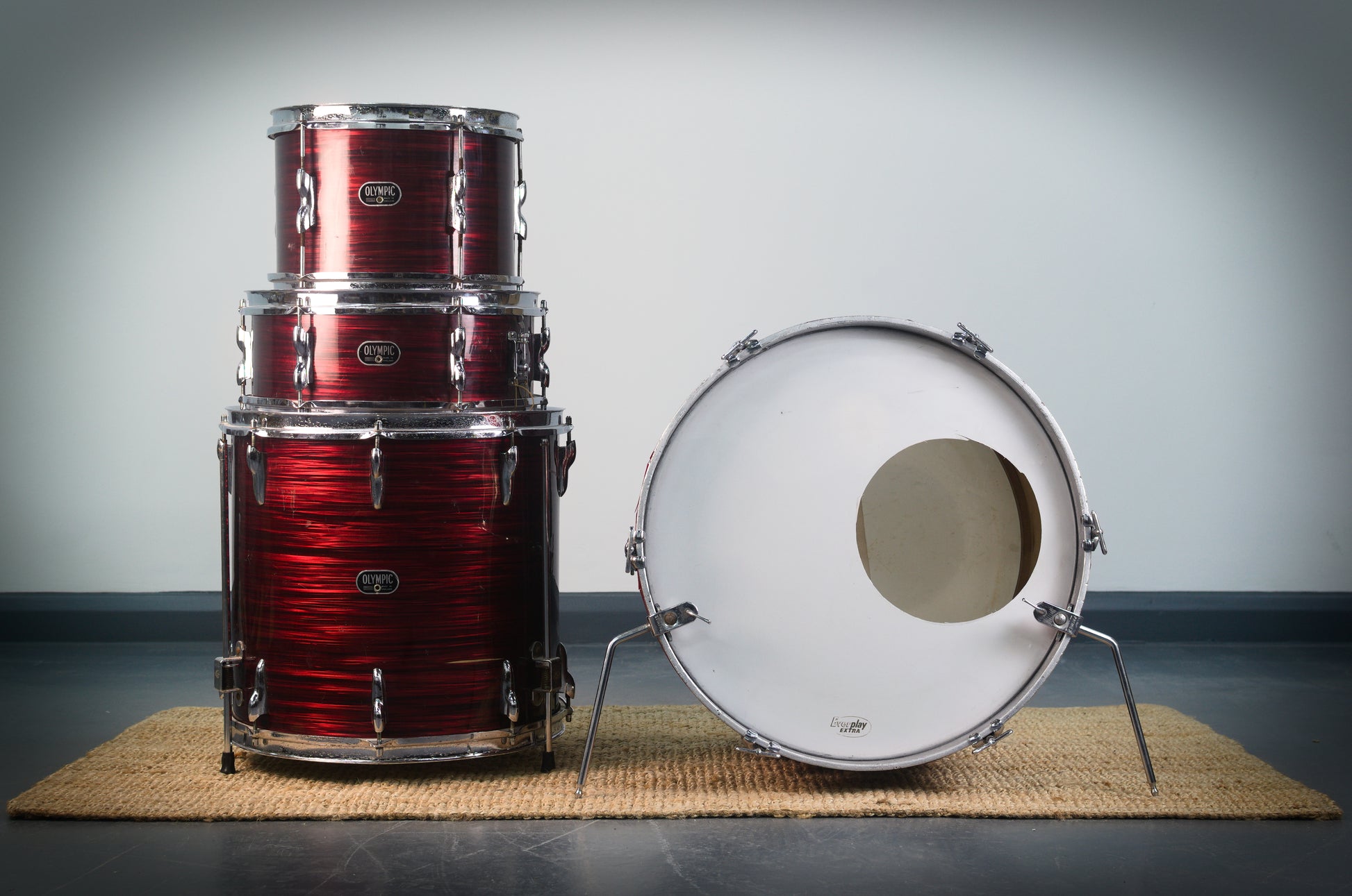 Premier Olympic '65' Drum Kit in Red SilkPearl - 1966