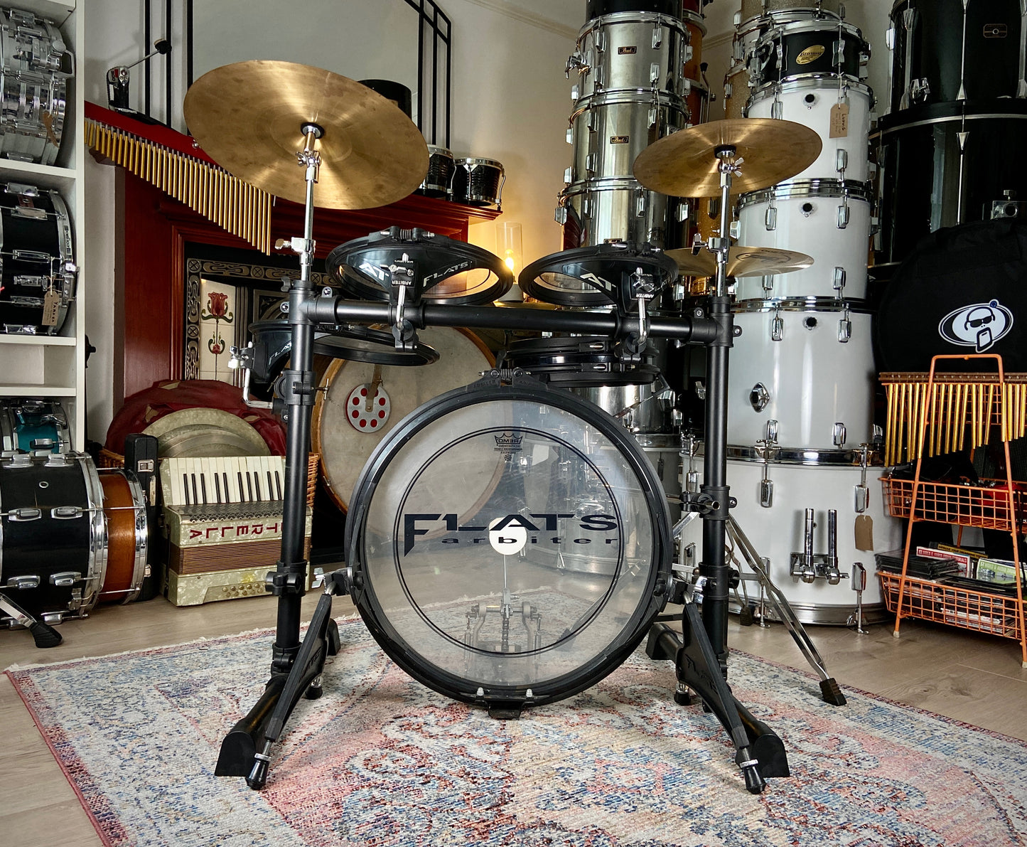 Arbiter Flats Drum Kit with Hardware & Cymbals