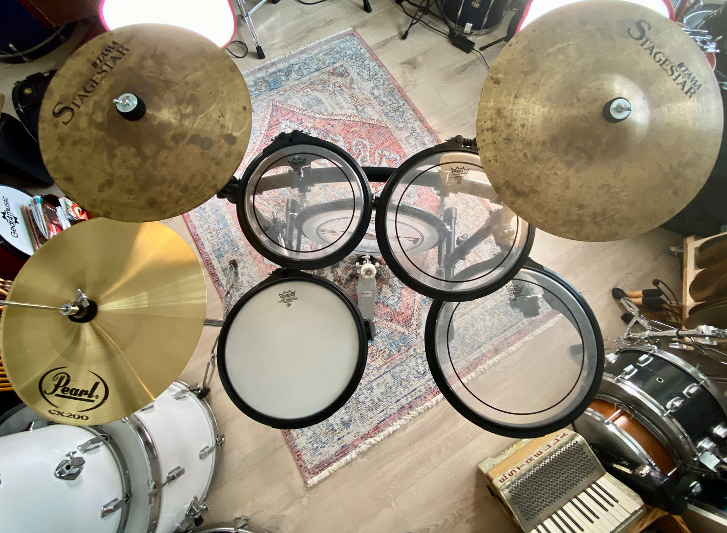 Arbiter Flats Drum Kit with Hardware & Cymbals
