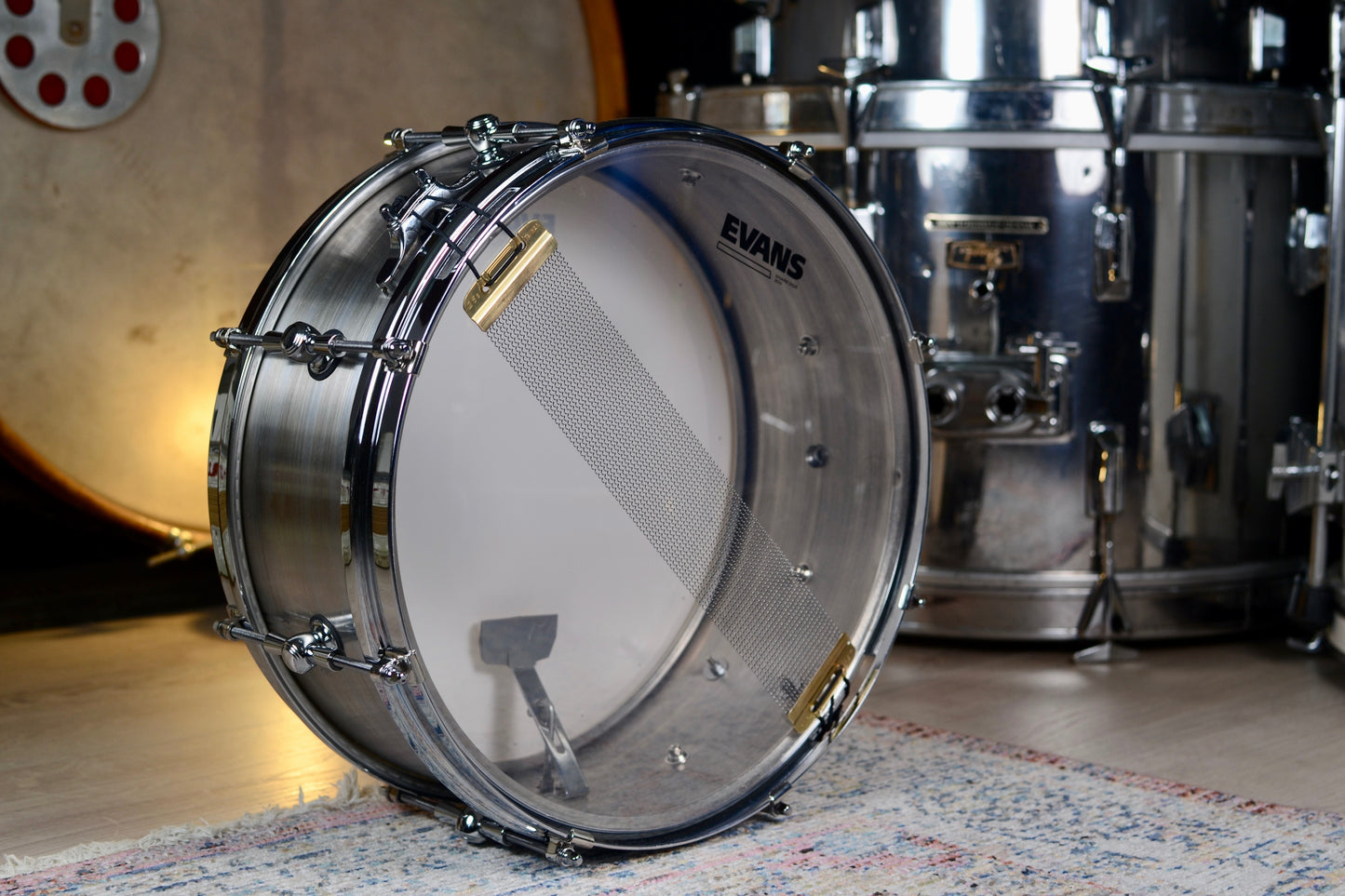 HD Custom Premier 14x5.5" Steel Snare Drum with INDé Strainer